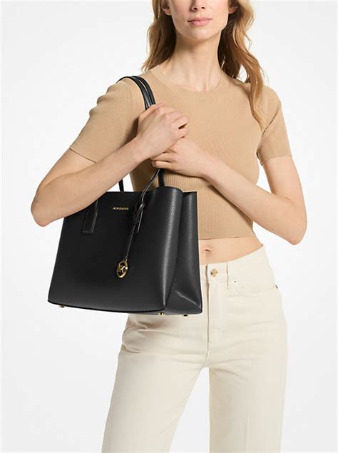 michael kors shopper leder schwarz|Shopper Ruthie Medium aus gekrispeltem Leder .